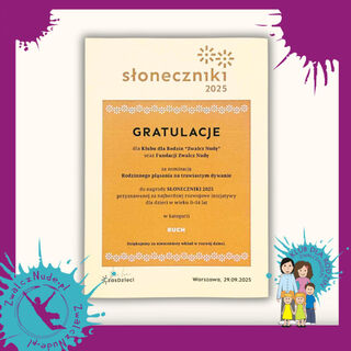 Nasze zajęcia dla dzieci z nominacją do nagrody Słoneczniki 2025! 